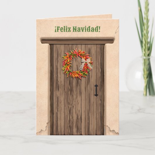 Carte Southwest Chile Ristra Wreath Holiday Christmas (Devant)