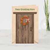 Carte Southwest Chile Ristra Wreath on Rustic Wood Door (Devant)