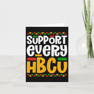 Carte Soutien à chaque étudiant Hbcu Historical Black Co