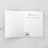 Carte Soutien au cancer du pétale de la fleur Mandala (Intérieur)