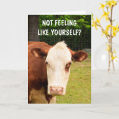 Carte Soutien contre le cancer de la vache grumeuse (Fleur jaune)