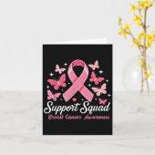 Carte Soutien du guerrier du cancer du sein Équipe du ca (Fleur jaune)