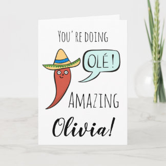 Carte Soutien Encourageant Mignon Drôle Chili