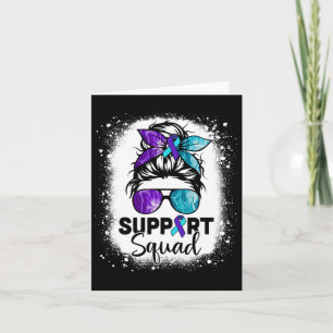 Carte Soutien Équipe Messy Bun Prévention du suicide