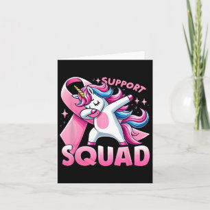 Carte Soutien Escadron Cancer du sein guerrier Dabbing U
