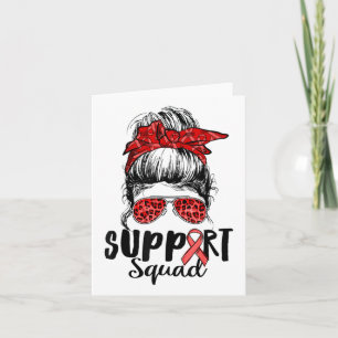 Carte Soutien Escadron Messy Bun Guerrier Maladie cardia