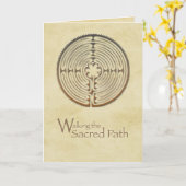 Carte Soutien et encouragement à la récupération, chemin (Fleur jaune)