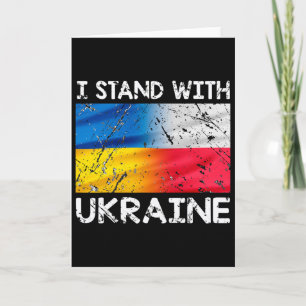 Carte Soutien polonais à l'Ukraine Pologne Je suis avec 