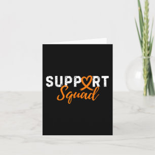 Carte Soutien Squad Cancer du rein Aimer Coeur Orange Ri