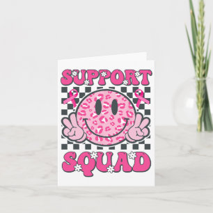 Carte Soutien Squad Smile Face Pink Breast Cancer Award