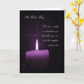 Carte Souvenez-vous de la perte d'une fille en Fête des  (Fleur jaune)