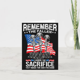 Carte Souvenez-vous des tombés Honorez le sacrifice Vété