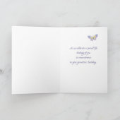 Carte Souvenir de l'anniversaire de Grandson Fleur d'aqu (Intérieur)