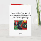 Carte souvenir de Noël (Dos)