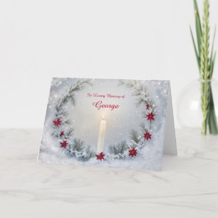 Carte Souvenir de Noël avec mémorial de nom personnalisé