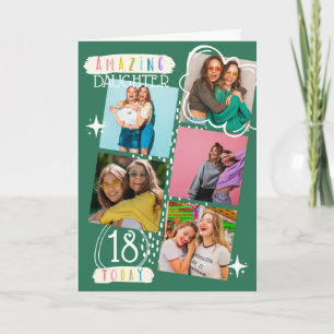 Carte Souvenir de photos pour les 18 ans de ma fille, so
