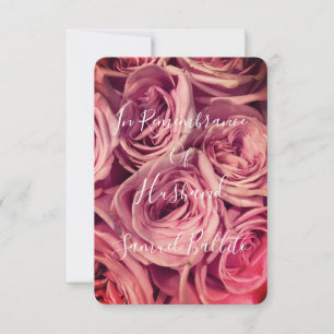 Carte Souvenir du mari à l'anniversaire de la mort flora