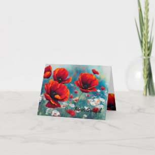 Carte Souvenir du pavot - Pour toujours gracieux