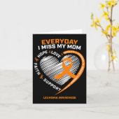 Carte Souvenir Mère Mémoire Affectueuse De Maman Leucémi (Fleur jaune)