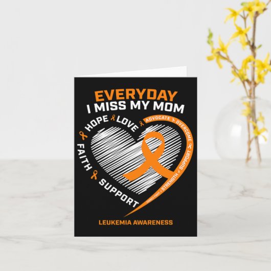 Carte Souvenir Mère Mémoire Affectueuse De Maman Leucémi (Fleur jaune)