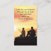 Carte souvenir Père Son Pêcheur Pêcheur Pêcheur (Dos)