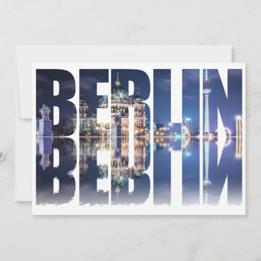 Carte souvenir texte de Berlin (Devant)