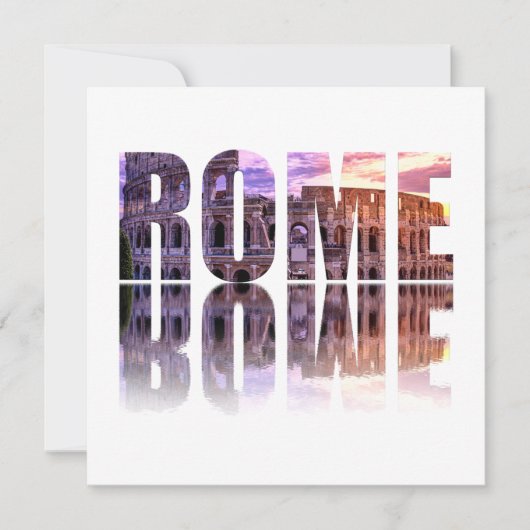 Carte souvenir texte Rome (Devant)