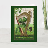Carte Souvenir vintage de la Saint Patrick (Devant)