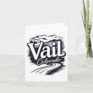 Carte Souvenir Vintage de Ski Extérieur Cool Visite Vail