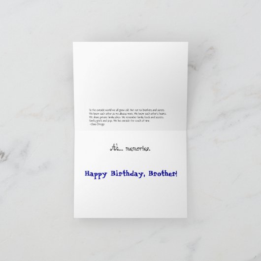 Carte Souvenirs (Intérieur)