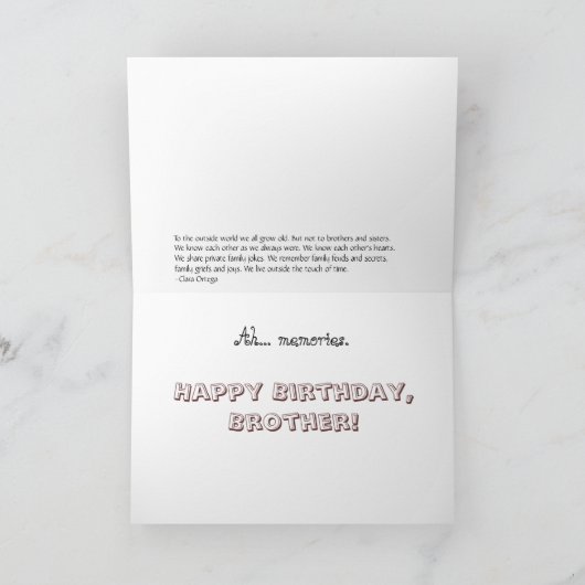 Carte Souvenirs (Intérieur)