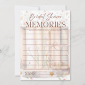 Carte Souvenirs avec le jeu de la Fête des mariées de ma (Devant)