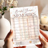 Carte Souvenirs avec le jeu de la Fête des mariées de ma