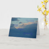 Carte Souvenirs Condoléances Penser à vous Sympathie (Fleur jaune)