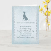 Carte Souvenirs de sympathie de chien de great dane (Fleur jaune)