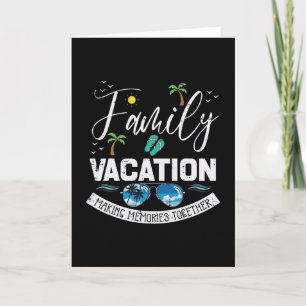 Carte Souvenirs de vacances en famille ensemble correspo