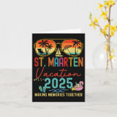 Carte Souvenirs de vacances rétro à St. Maarten 2025 (Fleur jaune)