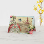 Carte Souvenirs de Versailles Joyeux Anniversaire (Fleur jaune)