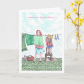 Carte Souvenirs d'enfance de maman de joyeux (Fleur jaune)