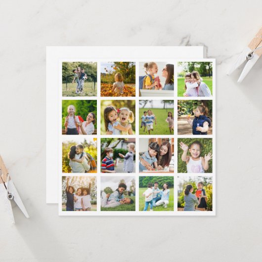 Carte Souvenirs en mouvement : Collage personnalisable d (Devant/Arrière en situation)