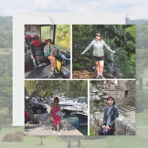Carte Souvenirs en photographie. Quatre photomontages