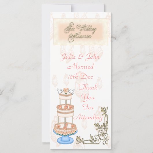 Carte Souvenirs mariages (Devant)