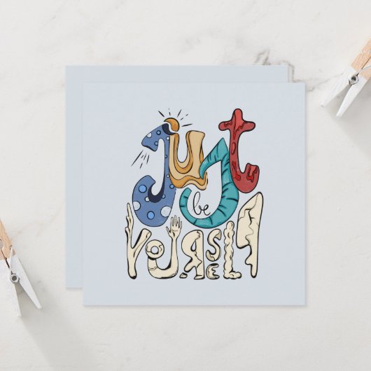 Carte Soyez Audacieux, Sois Toi : Soyez Simplement Toi-M (Devant/Arrière en situation)