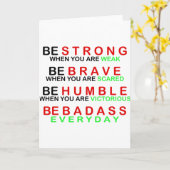 Carte Soyez Badass quotidien (Fleur jaune)