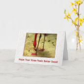 Carte Soyez Bien Bientôt Chirurgie Du Genou (Fleur jaune)