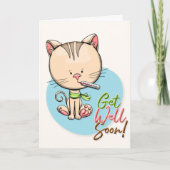Carte Soyez Bien Bientôt Cute Kitty Salutation (Devant)