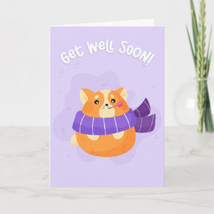 Carte Soyez Bien Bientôt Jote Cartoon Fat Fox Salutation