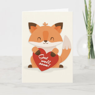 Carte Soyez Bien Bientôt Jote Cartoon Fox Salutation
