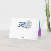 Carte Soyez bien bientôt Mandala en couleurs arc-en-ciel (Dos)