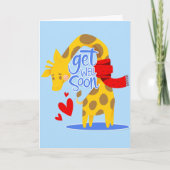 Carte Soyez Bien Bientôt Mete Giraffe Salutation (Devant)